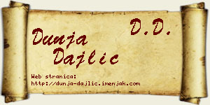 Dunja Dajlić vizit kartica